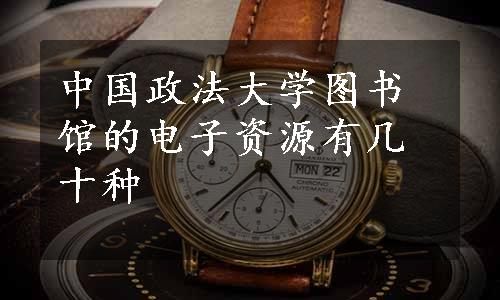 中国政法大学图书馆的电子资源有几十种