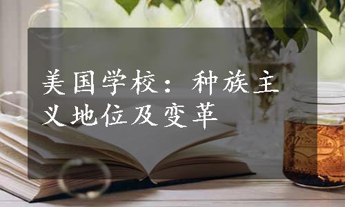 美国学校：种族主义地位及变革