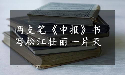 两支笔《申报》书写松江壮丽一片天