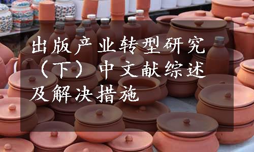 出版产业转型研究（下）中文献综述及解决措施