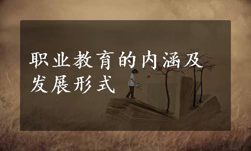 职业教育的内涵及发展形式