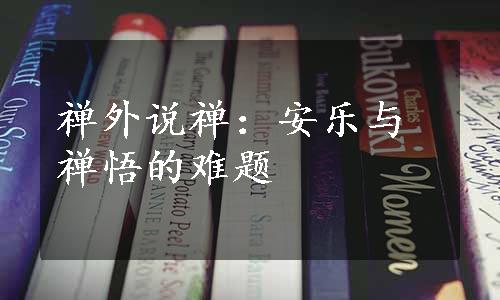 禅外说禅：安乐与禅悟的难题