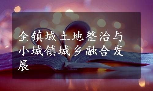 全镇域土地整治与小城镇城乡融合发展
