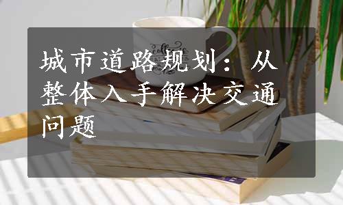 城市道路规划：从整体入手解决交通问题