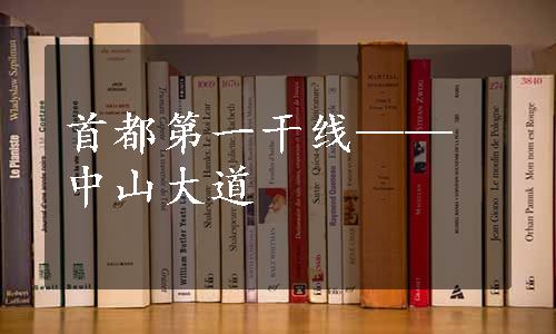 首都第一干线——中山大道