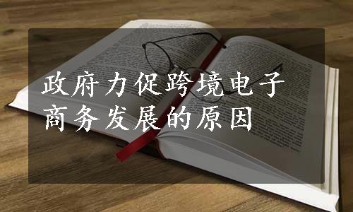 政府力促跨境电子商务发展的原因