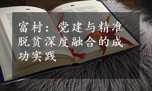 富村：党建与精准脱贫深度融合的成功实践