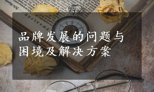 品牌发展的问题与困境及解决方案
