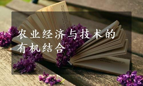 农业经济与技术的有机结合