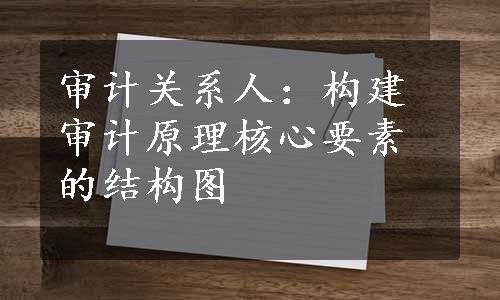 审计关系人：构建审计原理核心要素的结构图