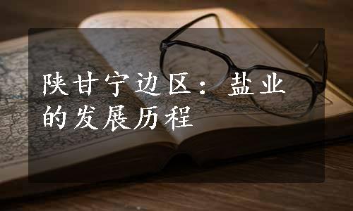 陕甘宁边区：盐业的发展历程