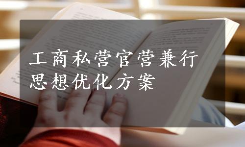 工商私营官营兼行思想优化方案
