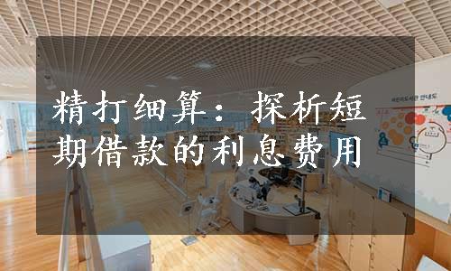 精打细算：探析短期借款的利息费用