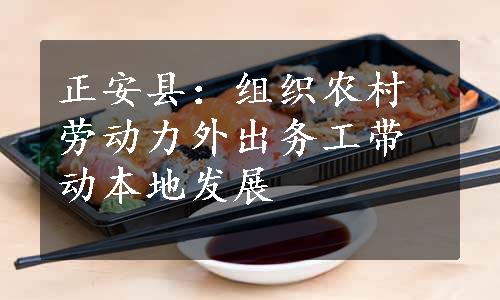 正安县：组织农村劳动力外出务工带动本地发展