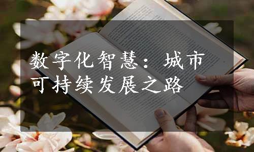 数字化智慧：城市可持续发展之路
