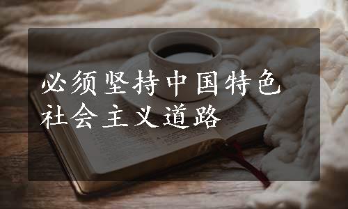 必须坚持中国特色社会主义道路