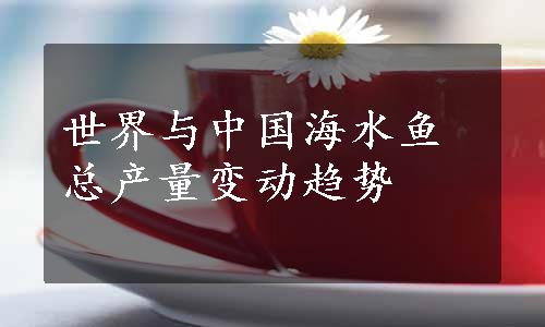 世界与中国海水鱼总产量变动趋势