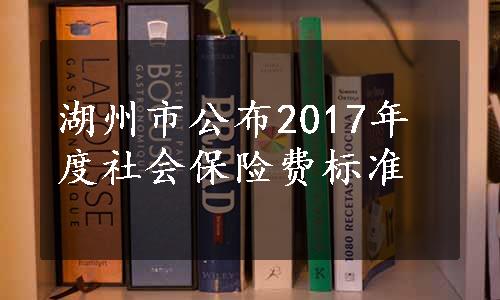 湖州市公布2017年度社会保险费标准