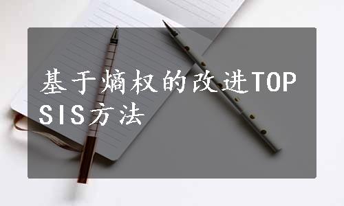 基于熵权的改进TOPSIS方法