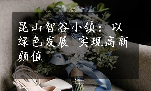 昆山智谷小镇：以绿色发展 实现高新颜值