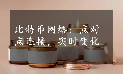 比特币网络：点对点连接，实时变化