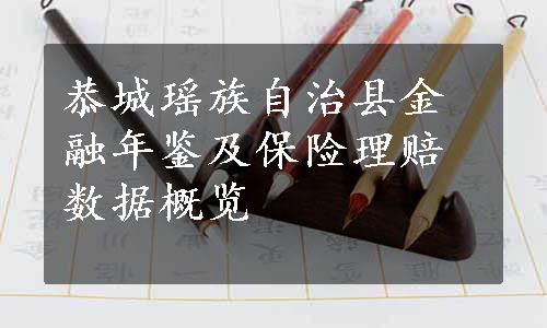 恭城瑶族自治县金融年鉴及保险理赔数据概览