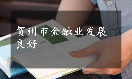贺州市金融业发展良好