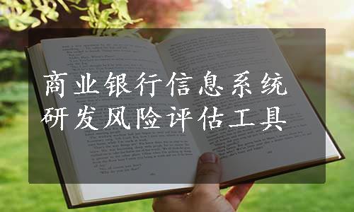 商业银行信息系统研发风险评估工具