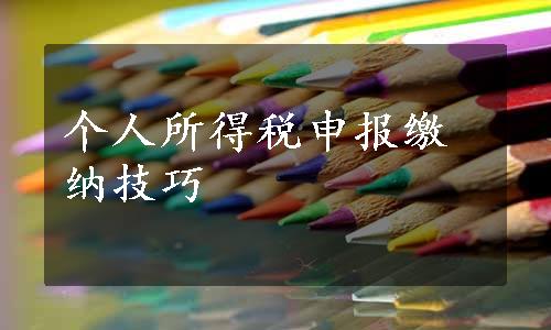 个人所得税申报缴纳技巧