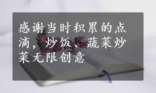 感谢当时积累的点滴，炒饭、蔬菜炒菜无限创意