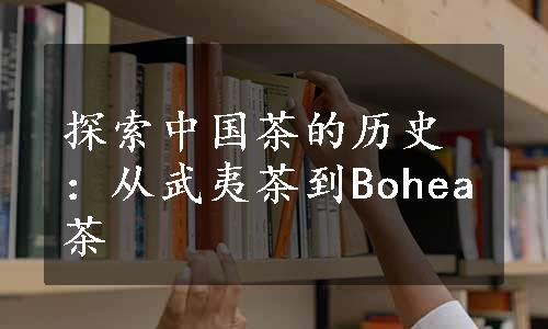 探索中国茶的历史：从武夷茶到Bohea茶