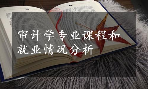 审计学专业课程和就业情况分析