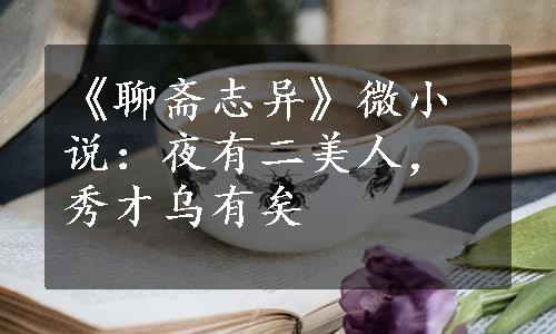 《聊斋志异》微小说：夜有二美人，秀才乌有矣