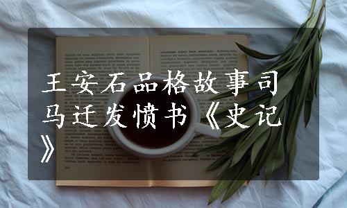 王安石品格故事司马迁发愤书《史记》