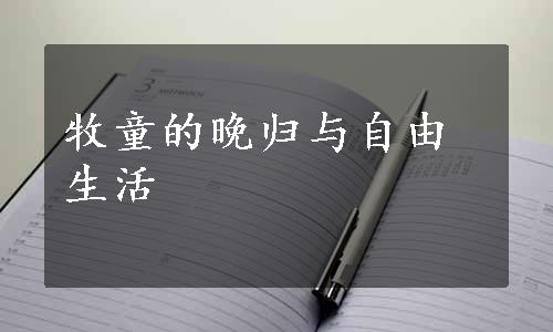 牧童的晚归与自由生活