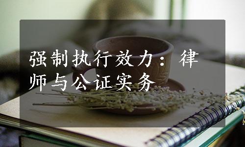 强制执行效力：律师与公证实务