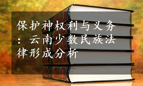 保护神权利与义务：云南少数民族法律形成分析