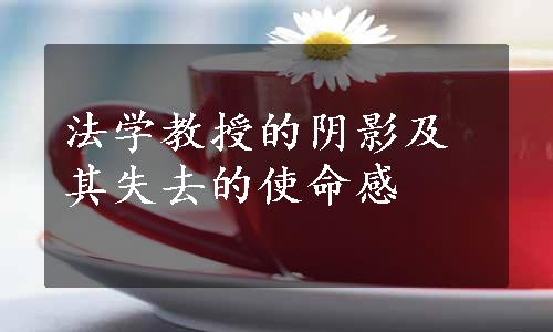 法学教授的阴影及其失去的使命感