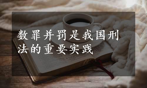 数罪并罚是我国刑法的重要实践