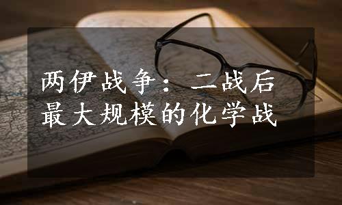 两伊战争：二战后最大规模的化学战